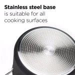 Ecolution Symphony 8 qt. Aluminum Nonstick Stock Pot with Glass Lid, Slate thumbnail 5