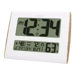 La Crosse Technology Digital Atomic Faux Wood Sided Wall Clock with Indoor/Outdoor Temperature and Humidity thumbnail 3