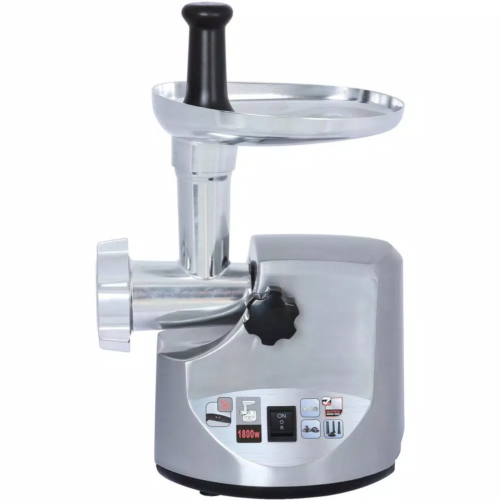 Brentwood Appliances Brentwood Select 1800-Watt Heavy-Duty Meat Grinder, Stainless Steel, Silver