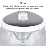 Tribest Glass Raw Tea Kettle, 1.7L Electric Kettle with Precision Temperature Presets, White thumbnail 5