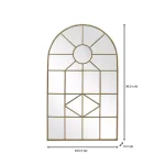 Home Decorators Collection Arched Gold Windowpane Accent Mirror, 24 x 39.3 in. thumbnail 2
