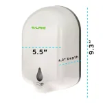 Alpine Industries 1100ml Automatic Liquid Gel Hand Sanitizer & Soap Dispenser, White thumbnail 4