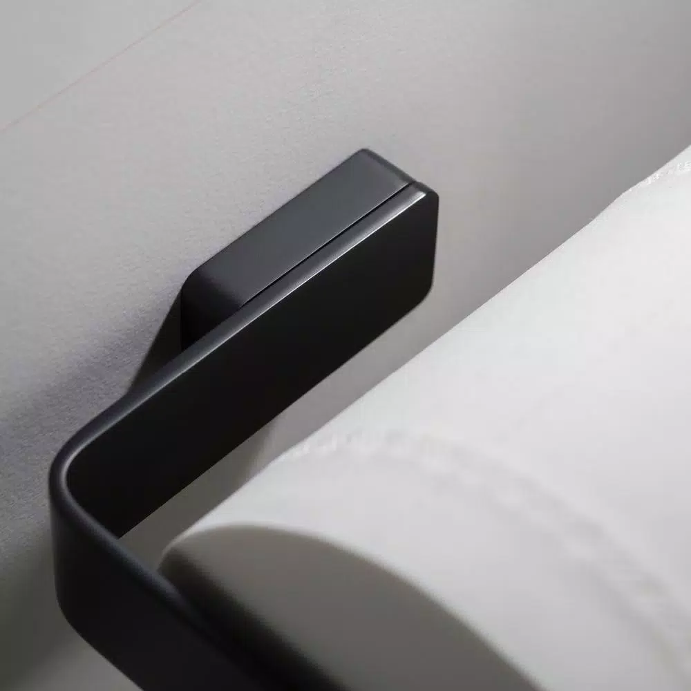 KRAUS Stelios Matte Black Solid Brass Toilet Paper Holder