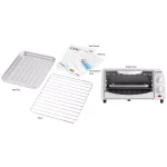Courant 4-Slice White Countertop Toaster Oven with Bake and Broil Functions thumbnail 4