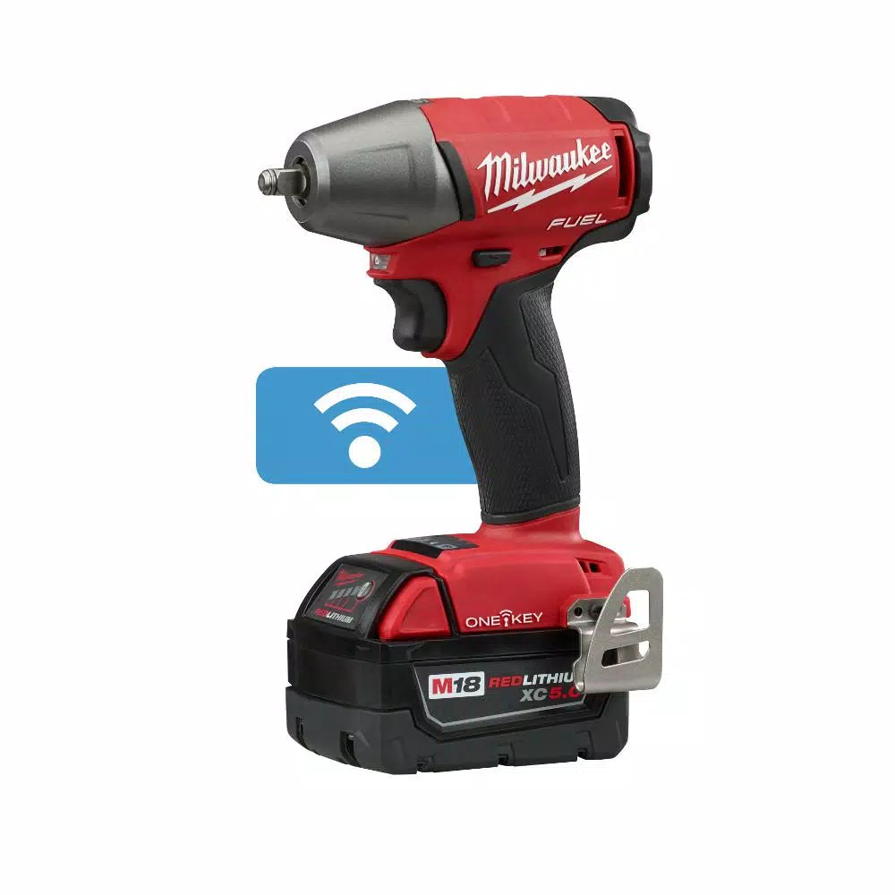 Milwaukee M18 FUEL 3/8 in. Compact Impact Wrench ONE-KEY Kit with 8-Piece Impact Socket Set