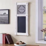 FirsTime & Co. FirsTime and Co. 34.5 in. x 16 in. Whitewash Wreath Chalkboard Memo Board, Farmhouse Style thumbnail 1