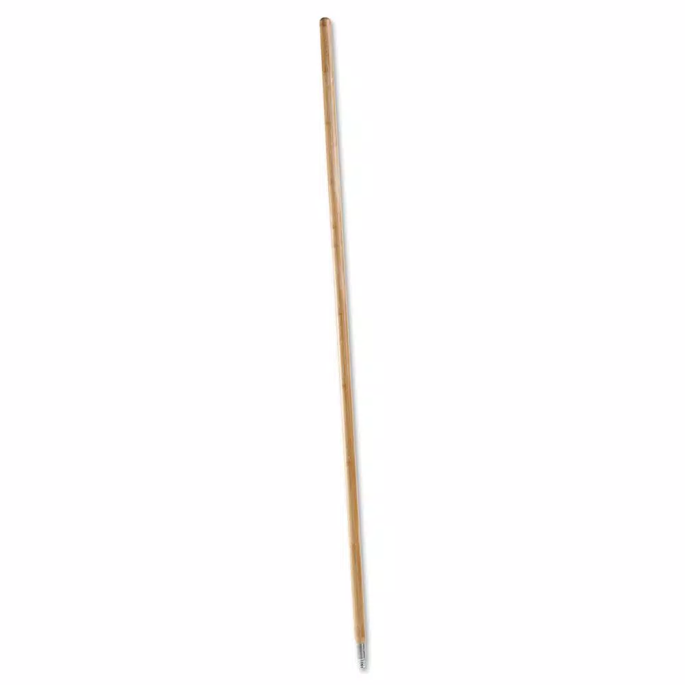 Boardwalk Natural Hardwood Broom Handle with Die-Cast Aluminum Threaded Tip, 60 in.