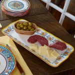Euro Ceramica Duomo 16.75 in. Rectangular Stoneware Appetizer Platter thumbnail 4