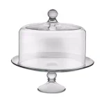 Libbey Selene 2-Piece Clear Glass Cake Stand with Dome, 13-inch Footed Plate thumbnail 1