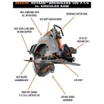 RIDGID 18V OCTANE Brushless 7-1/4 in. Cordless Circular Saw, Tool Only thumbnail 12