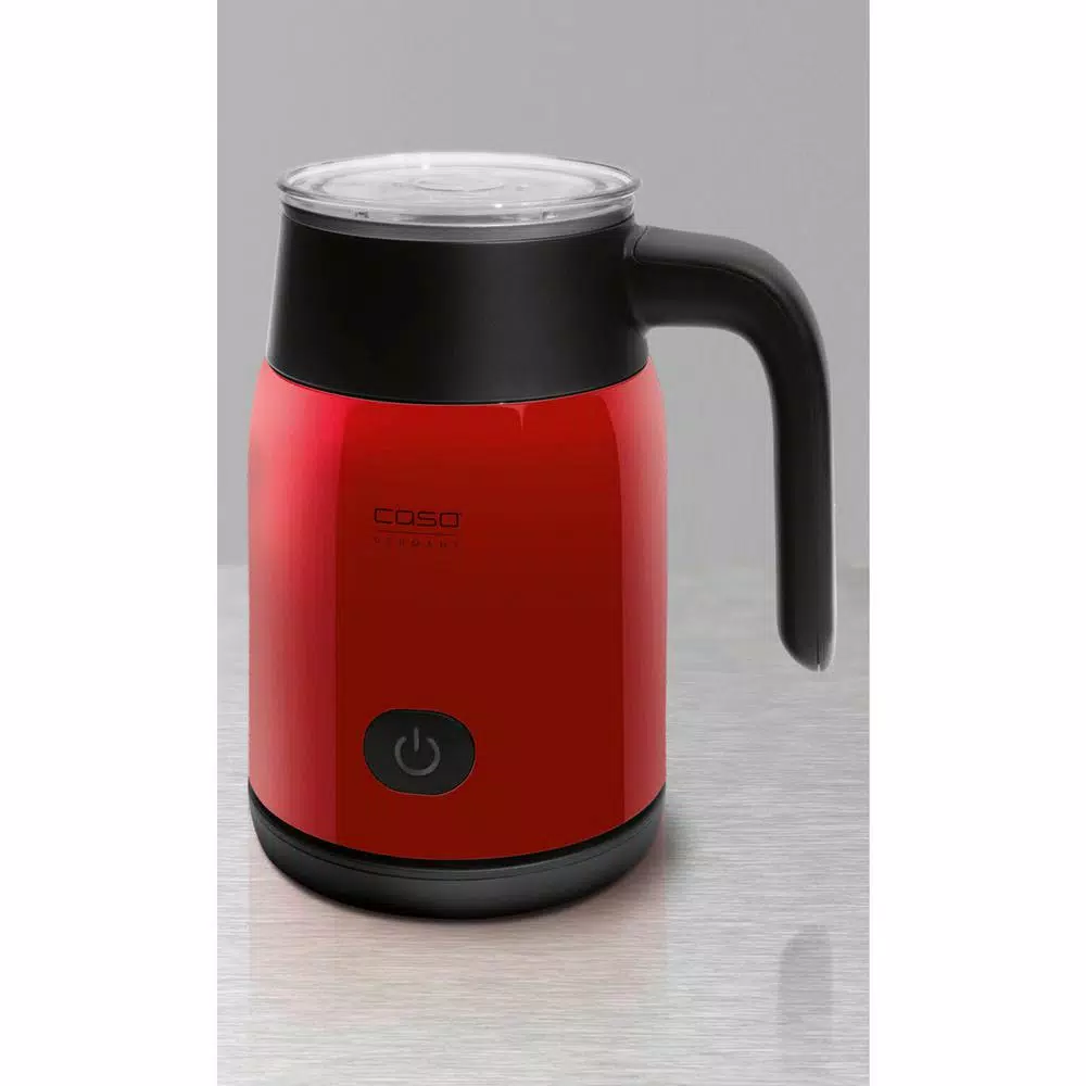 CASO Design Crema Magic Electric Milk Frother, Red, 3.4 oz.
