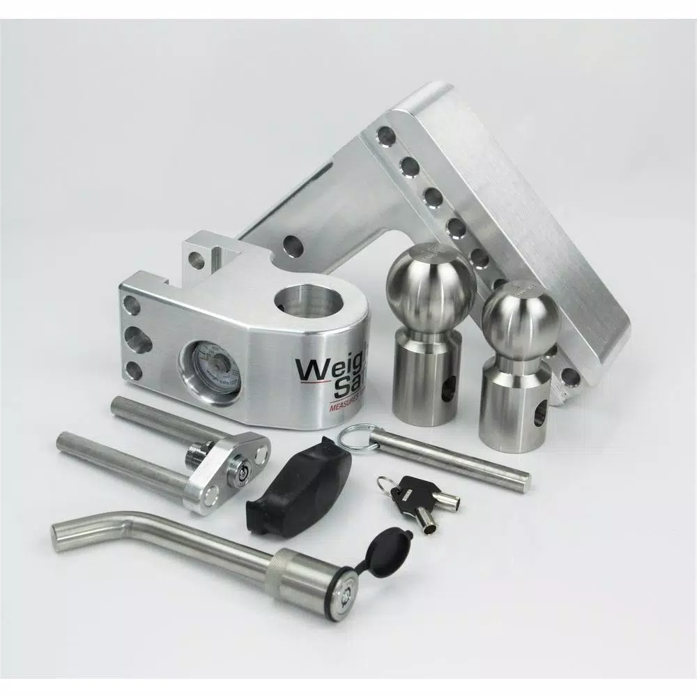 Weigh Safe Weigh-Safe 6 in. Drop Adjustable Class V Ball Mount with Built-in Hydraulic Scale