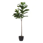 A & B Home Fiddle Leaf Green Fig Tree Artificial Plant in Green Planter thumbnail 1