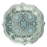 Sugar Plum Party SugarPlum Collection Boho Sage and Gold Octagon Dessert Plates, 16-Piece Set thumbnail 1