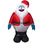 Rudolph 3.5 ft. Airblown Inflatable Bumble in Santa Suit - Officially Licensed Rudolph the Red-Nosed Reindeer Decor thumbnail 1