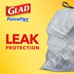 Glad ForceFlex 13 Gallon Tall Kitchen Drawstring Trash Bags, OdorShield, 110 Count thumbnail 4