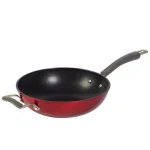 Epicurious 11 in. Hard-Anodized Aluminum Nonstick Stir Fry Pan, Red thumbnail 1
