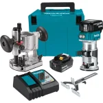 Makita 18V LXT Brushless Cordless Compact Router Kit with 5.0 Ah Batteries (XTR01T7) thumbnail 1