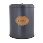 MegaChef 5-Piece Metal Kitchen Canister Set with Lids, Gray thumbnail 6