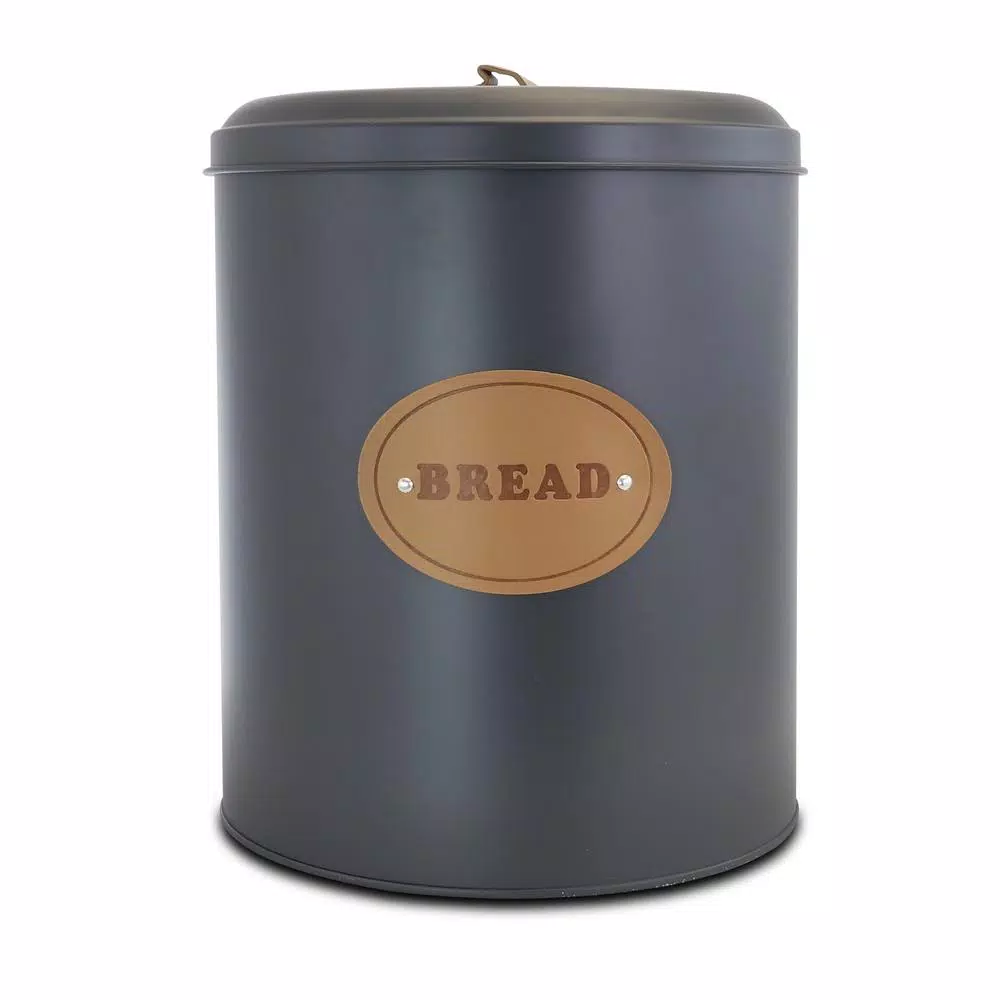 MegaChef 5-Piece Metal Kitchen Canister Set with Lids, Gray