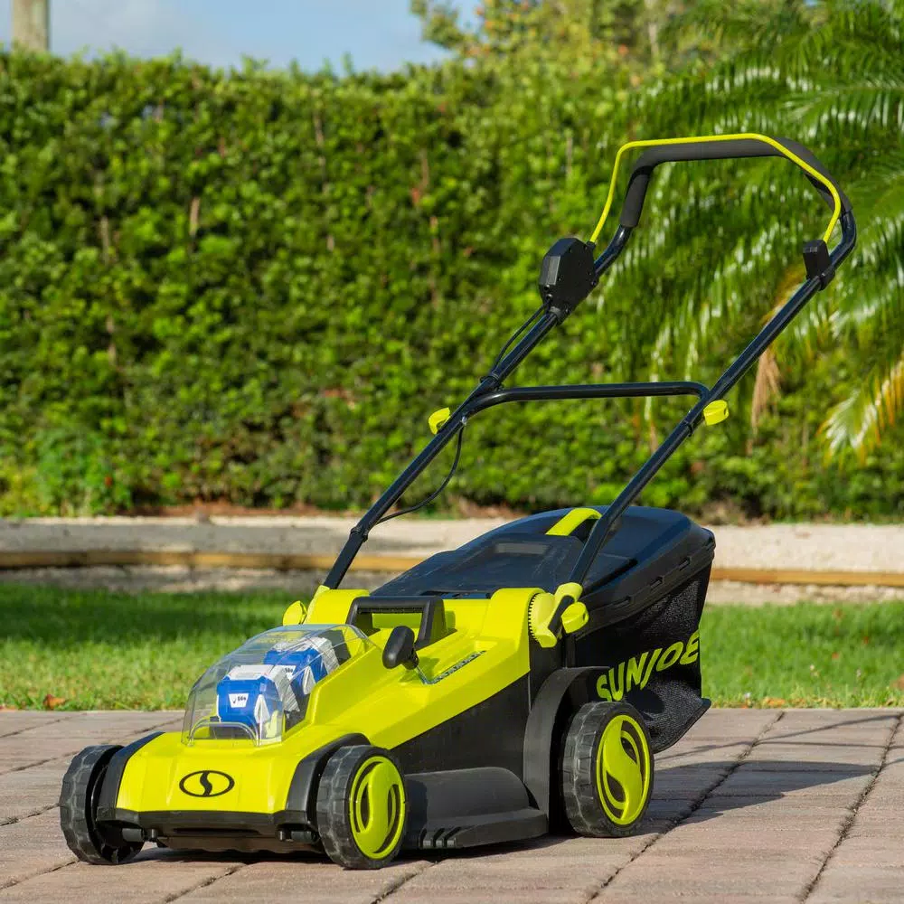 Sun Joe 17 in. 48V iON+ Cordless Electric Walk Behind Push Lawn Mower (Tool Only)