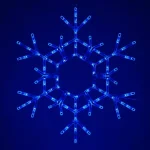 Kringle Traditions 36 in. Blue LED Folding Snowflake Decoration - 105 Lights, Weather Resistant thumbnail 1