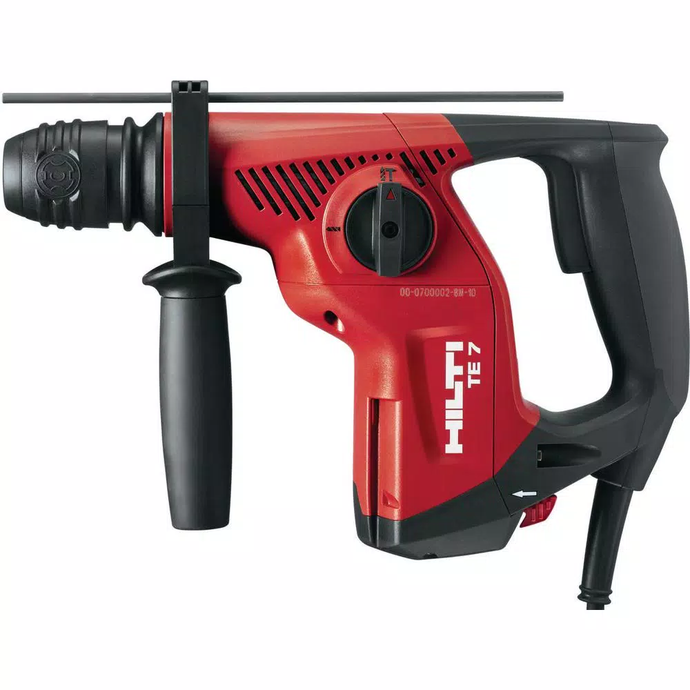 Hilti TE 7 120V SDS-Plus Corded Rotary Hammer Drill Kit with 4 TE-CX Bits and Case