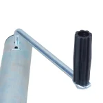 Max Load 2000 lb. Capacity Side Wind Trailer Jack with Dual Wheels and Horizontal Mounts thumbnail 3