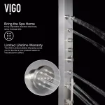 VIGO Dilana 66.875 in. Stainless Steel 6-Jet High Pressure Shower Panel System with Handheld Dual Shower thumbnail 7