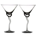 Abigails Martini 13 oz. Glass with Wavy Stem, Set of 4 thumbnail 3