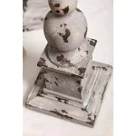 IMAX Hamilton Wrought Iron Hurricane Candleholders, Set of 2, Weathered Grey Finish thumbnail 2