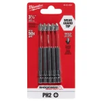 Milwaukee SHOCKWAVE 3.5 in. Phillips #2 Impact Duty Steel Driver Bits, 5-Pack thumbnail 2