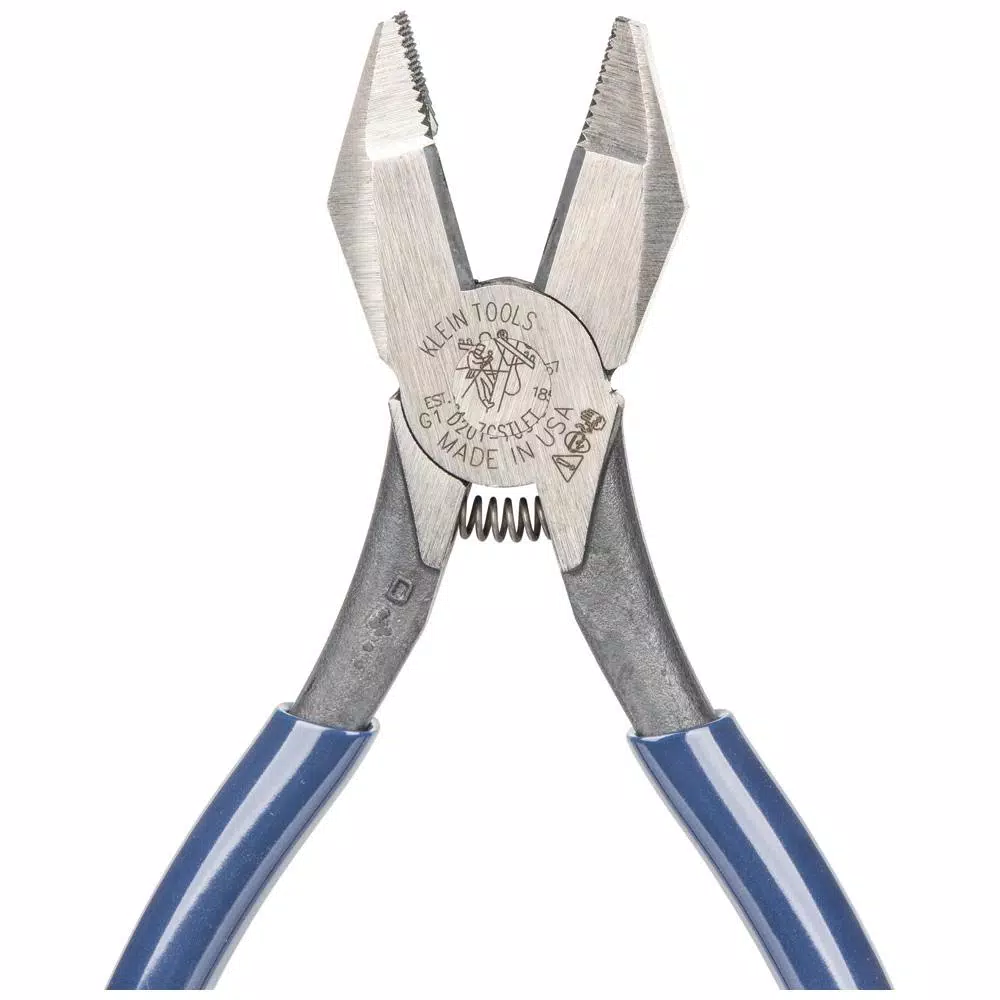 Klein Tools 9 in. Left Handed Ironworker's Rebar Pliers, Spring Loaded, Induction Hardened