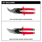 Milwaukee Offset Aviation Snips 2-Pack, Left and Right Handed Set thumbnail 4
