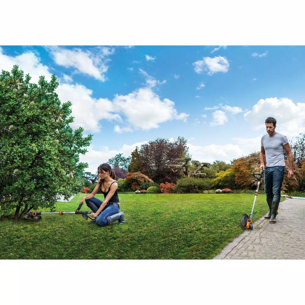 Worx 20V Power Share 12-in Cordless Grass Trimmer and Wheeled Edger, Bare Tool