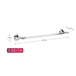 Delta Cassidy 24 in. Single Towel Bar in Polished Chrome thumbnail 6