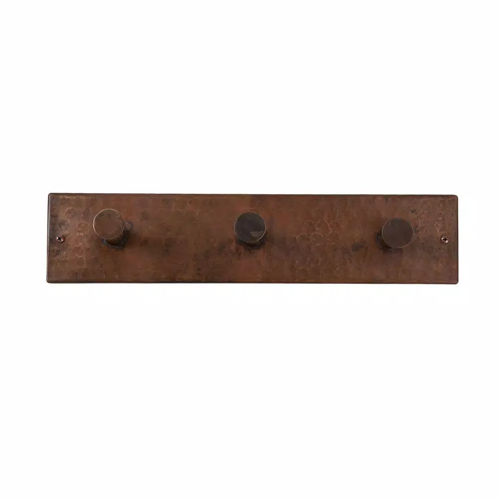 Premier Copper Products Hand Hammered Triple Robe Hook - Oil Rubbed Bronze