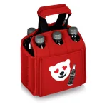 ONIVA Picnic Time Coca-Cola 6-Can Insulated Beverage Carrier Cooler Tote, Red Emoji Design thumbnail 1