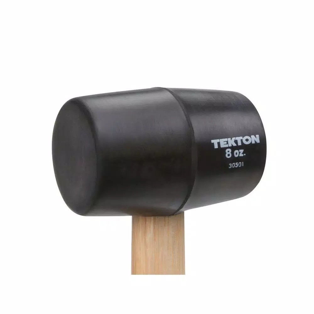 TEKTON 8 oz. Rubber Mallet with Wood Handle