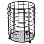 Home Basics Black Grid Free-Standing Steel Utensil Holder with Mesh Bottom thumbnail 2