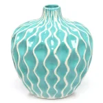 Benjara Agatha Colorful Ceramic Decorative Vases, Set of 3, Modern Table Vases thumbnail 3