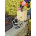 BLACK+DECKER 20V MAX Lithium-Ion Cordless Drill and 66-Piece Hand Tool Project Kit thumbnail 12