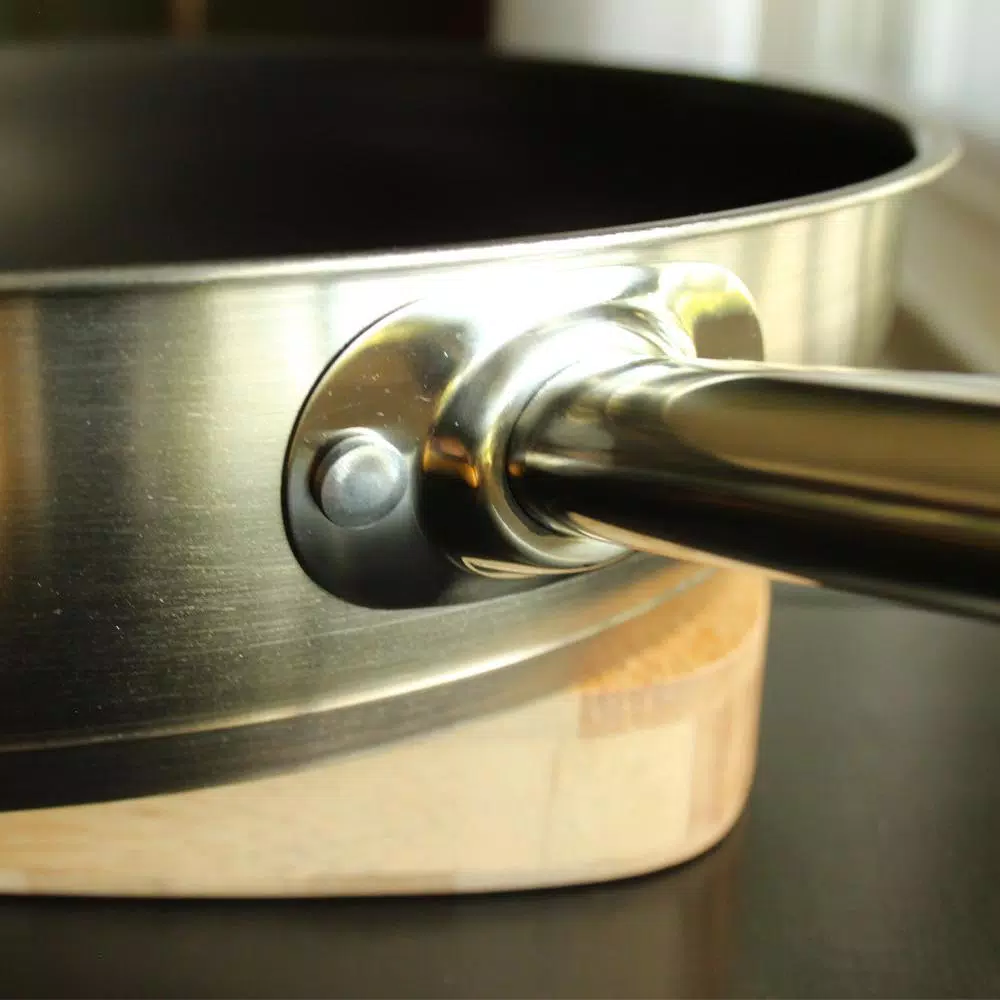 1829 Carl Schmidt Sohn PRO-X 11 in. Satin Stainless Steel Nonstick Skillet, PFOA-Free, Induction Compatible