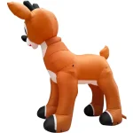 Fraser Hill Farm 15 ft. Pre-Lit Reindeer Christmas Inflatable with Moving Head thumbnail 7
