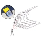 AdirPro Monitoring Prism Sheet with Magnetic Target, 47 mm x 47 mm thumbnail 3