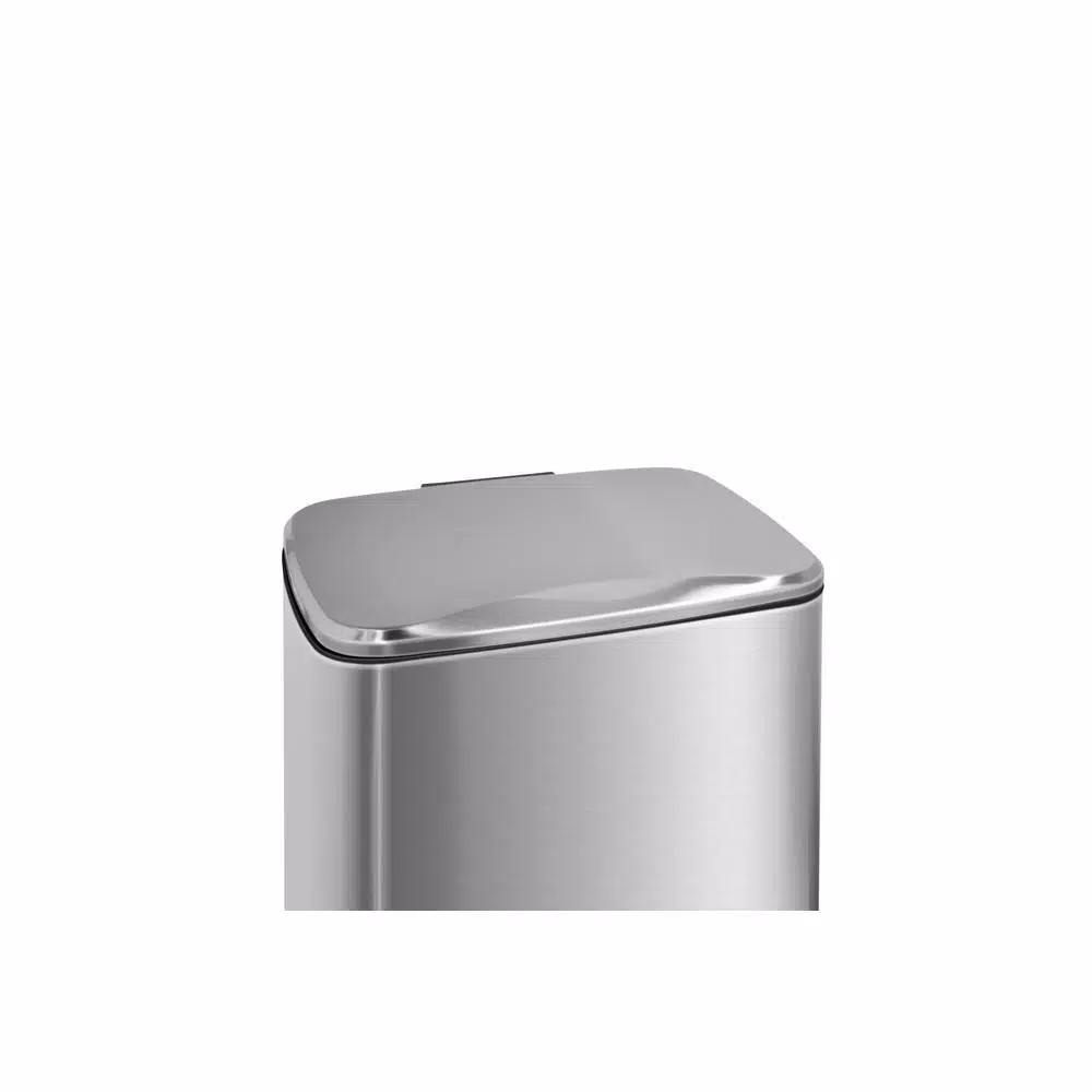 Innovaze Stainless Steel Step-On Trash Can Set - 8 Gal & 1.3 Gal Rectangular Kitchen and Bathroom Bins