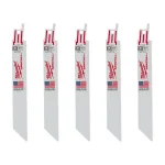 Milwaukee 6 in. 24 TPI Thin Kerf Metal Cutting Reciprocating Saw Blades, Bi-Metal (5 Pack) thumbnail 1