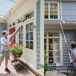 DocaPole 12 ft. Telescoping Window Cleaning Kit with Dual Pivot Squeegee and Microfiber Scrubber thumbnail 6