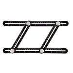POWERTEC Universal Angle Template Tool, 10 in. Aluminum Multi-Angle Ruler & Precision Stencil thumbnail 1