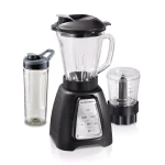 Hamilton Beach MultiBlend 950W 6-Speed Blender System with 52 oz. Glass Jar, Food Chopper, and Travel Jar thumbnail 1